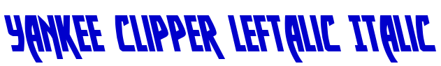 Yankee Clipper Leftalic Italic fuente